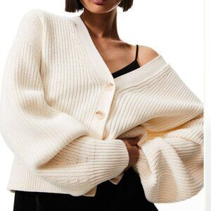 H&M Rib-Knit Cardigan - Cream | Poshmark