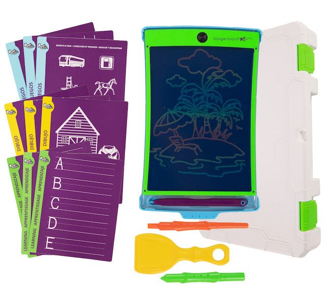 Boogie Board Magic Sketch Carry Case Kit - White with Neon Green | Fat Brain Toys