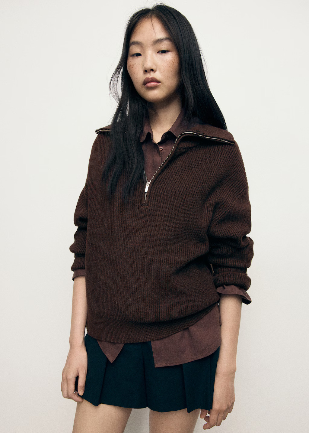 New NowSweater with contrasting zipper collarCurrent price [US$ 69.99]US$ 69.99 | Mango (US/MX/AU)
