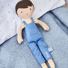 Personalised Blue Dark Hair Doll in Dungarees Outfit | My 1st Years (Global)
