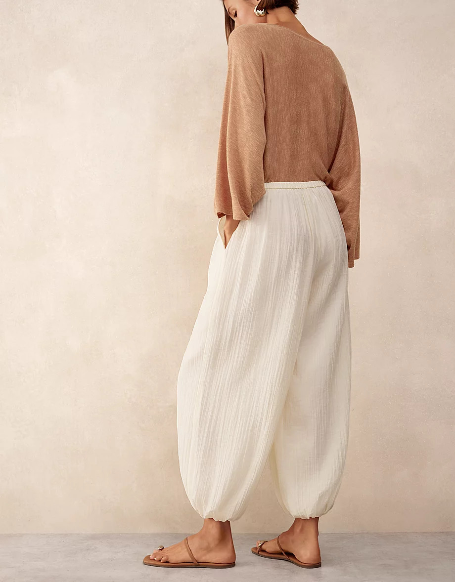 Crinkle Harem Trousers | The White Company UK & ROW