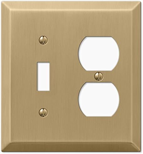 AMERELLE 163TDBZ Century Single Toggle/Single Duplex Steel Wallplate in Brushed Bronze | Amazon (US)