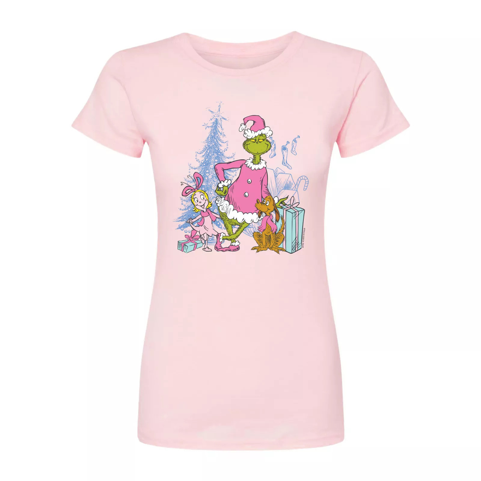 Juniors' The Grinch Max & Cindy Lou Who Fitted Christmas Graphic Tee, Women's, Size: Small, Pink | Kohl's