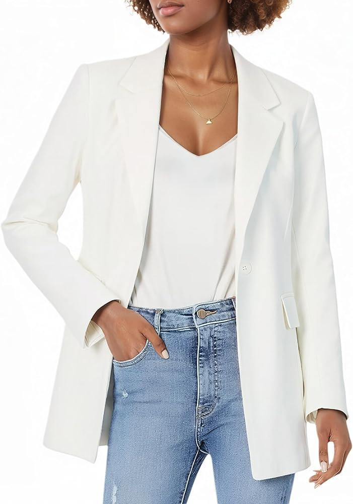 Beninos Womens Long Sleeve Blazers Business Casual Solid Lightweight Suit Jacket Office Blazer | Amazon (US)