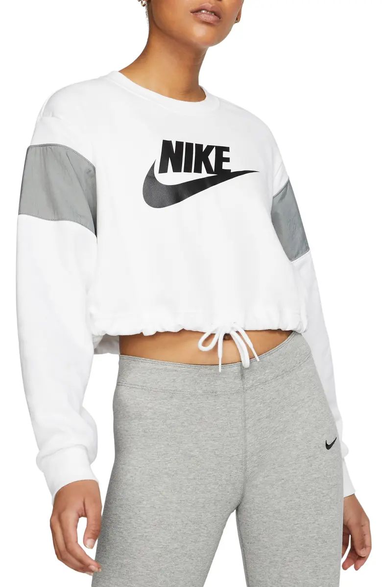 Sportswear Heritage Crop Fleece Sweatshirt | Nordstrom