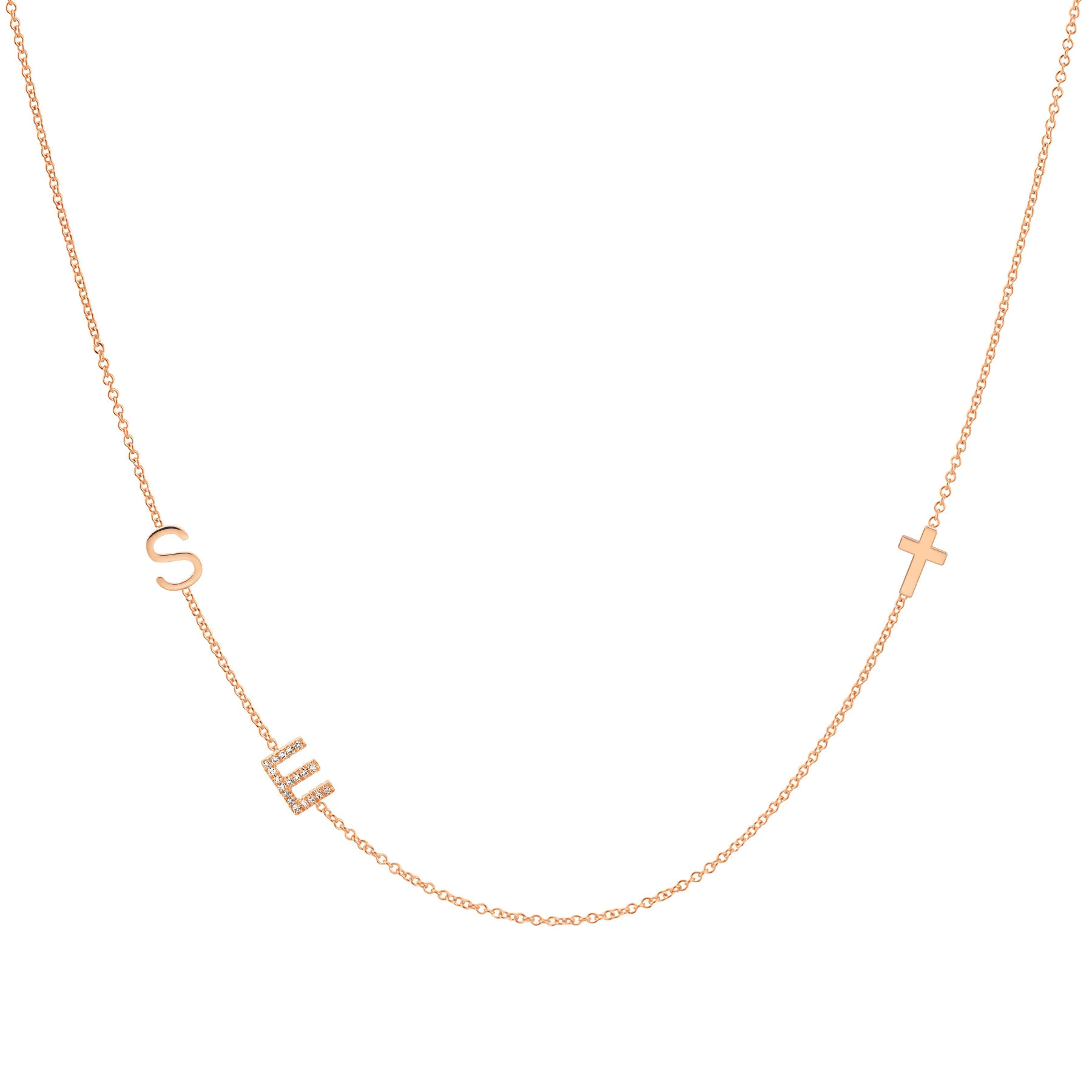Custom Gold Necklace - 3 Letter | Maya Brenner
