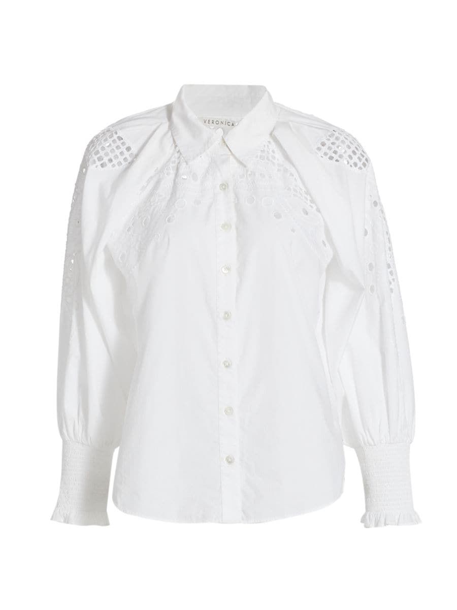 Veronica Beard Lilah Eyelet Shirt | Saks Fifth Avenue