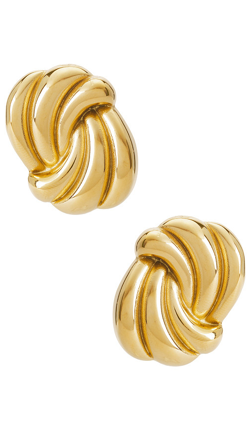 Amber Sceats River Earrings in Metallic Gold. | Revolve Clothing (Global)