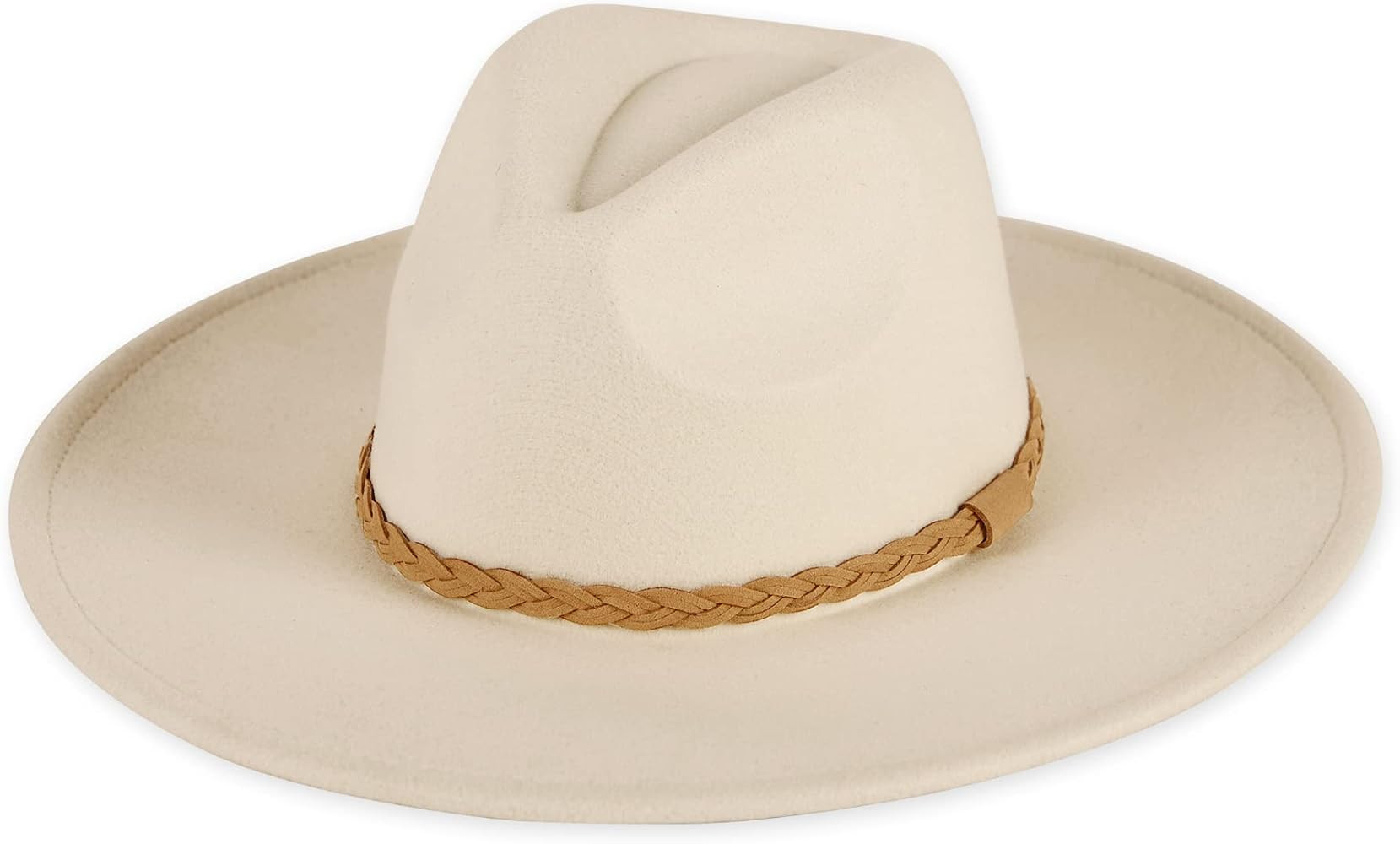 Hadley Wren Womens Stella Wide Brim Fedora Hat for Women | Amazon (US)