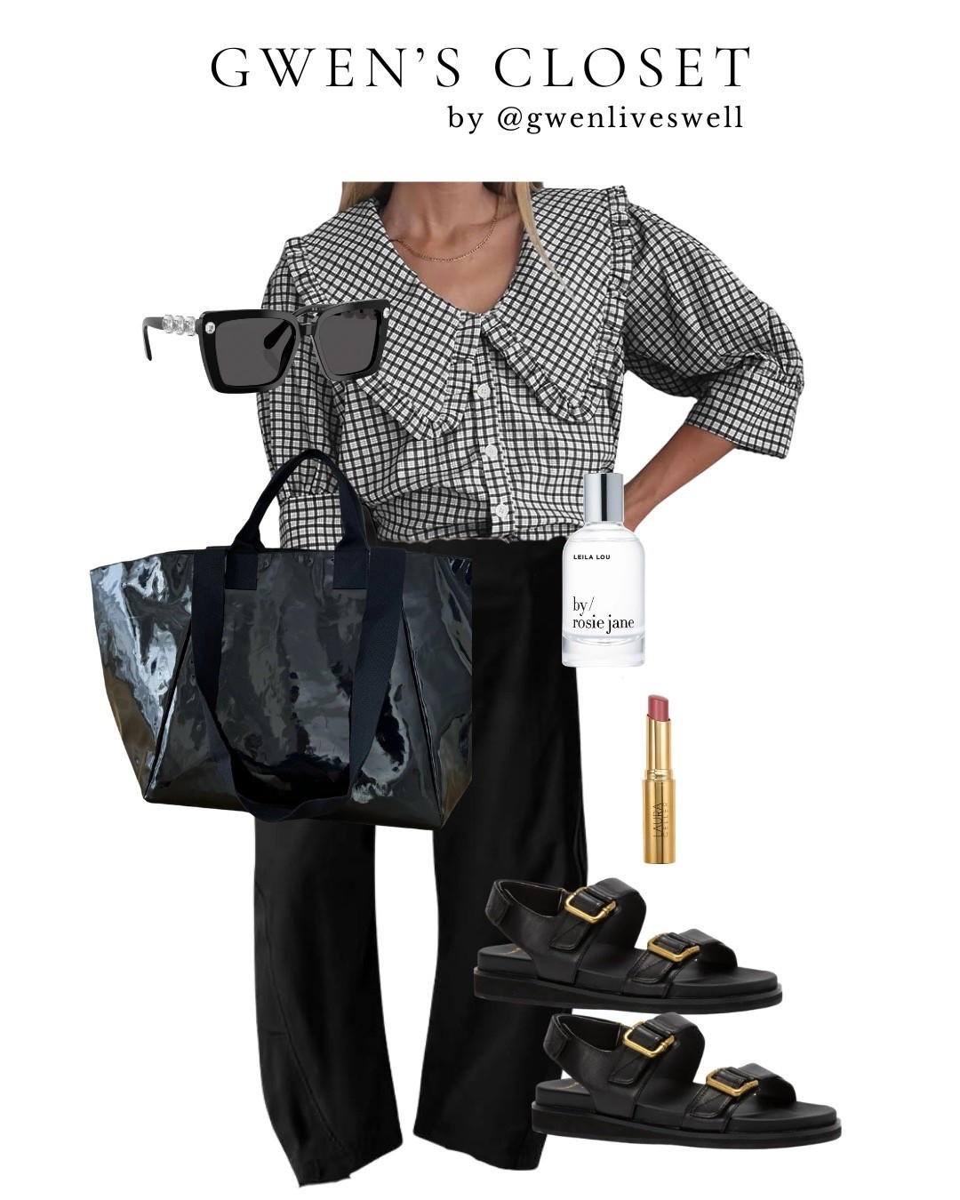 The kind of outfit that makes you feel instantly put together 🖤

These @frankie4 sandals = comfort meets polished — also obsessed with the gold hardware. Use code F4_GWEN20 to save 20% off

The Quilted Koala tote is such a good elevated everyday carry (use code GWEN20) — lightweight but still makes a statement.

Amazon top + trousers keeping it classic, clean, and on repeat.

#LTKStyle #AmazonFashion #MinimalStyle #ChicOutfits #EverydayLuxury #Frankie4 #QuiltedKoala

#LTKootd #LTKWorkwear #LTKOver40 #LTKmomlife