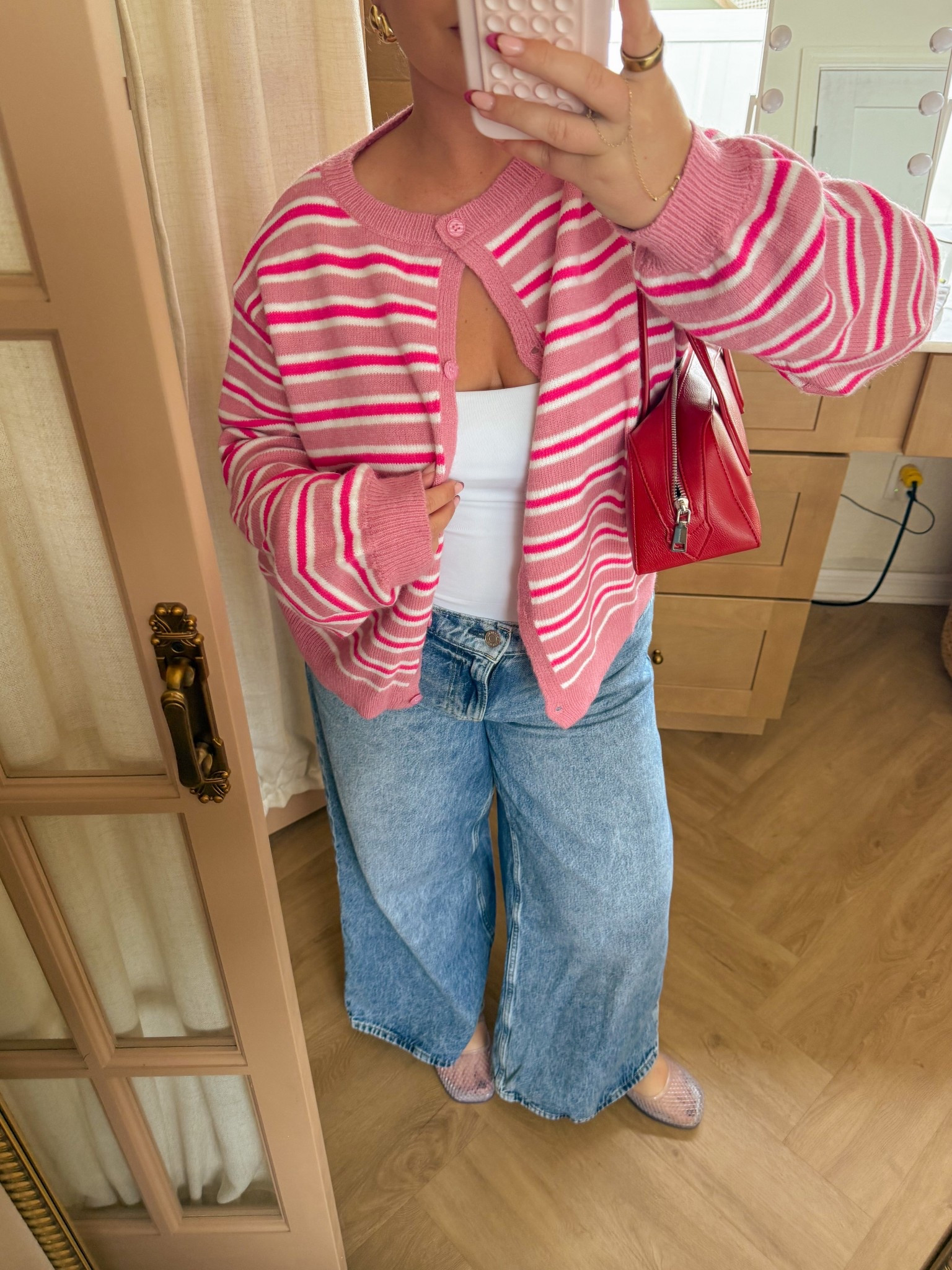 stripes for fall >>> 💘🍂 wearing a M/L in the cardigan and 29 in the jeans! // fall outfit ideas, stripes, cardigan, fall sweaters 

#LTKMidsize #LTKSeasonal #LTKFindsUnder100