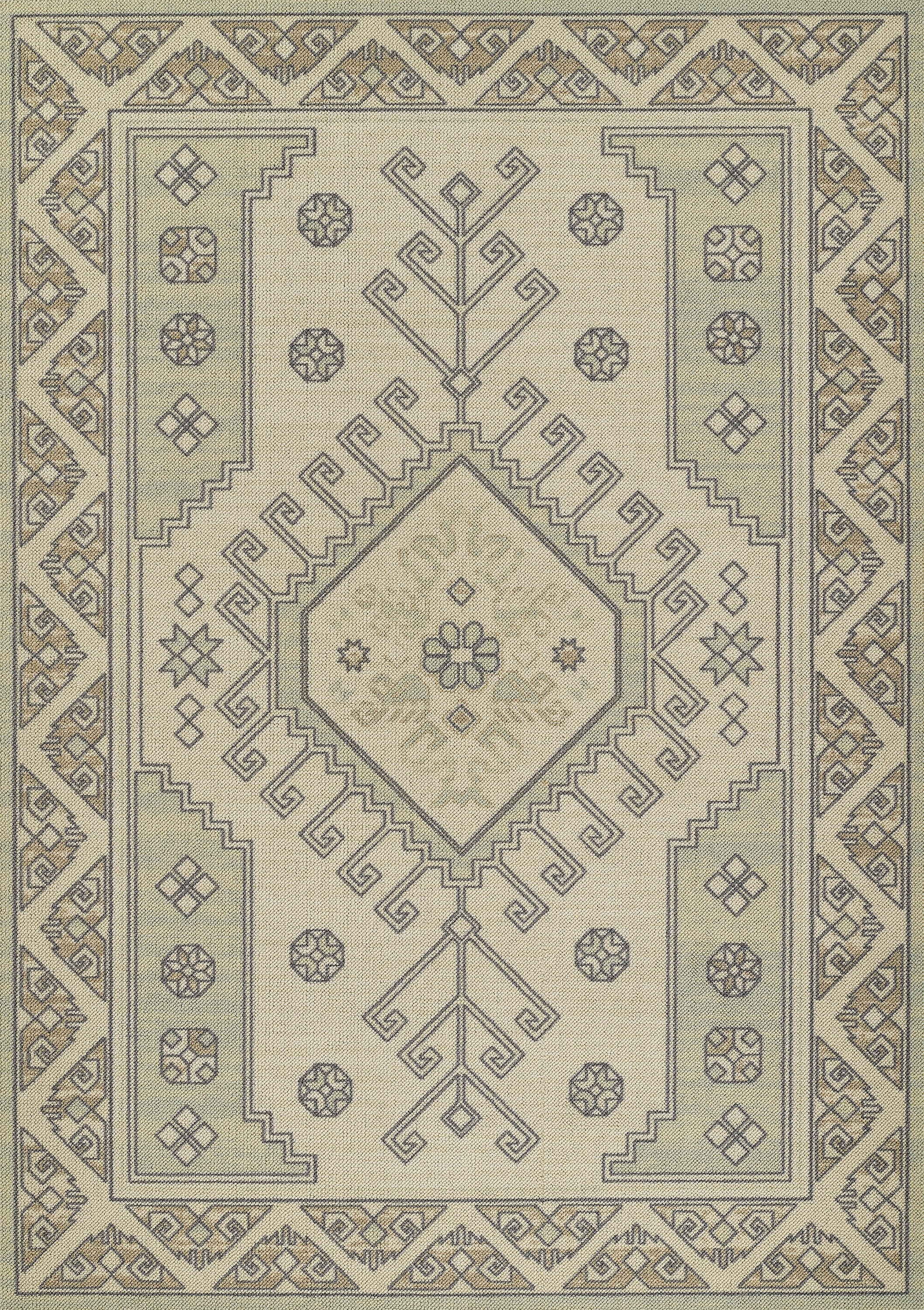 Momeni Anatolia Wool and Nylon Medallion Sage Area Rug 7'9" X 9'10" | Walmart (US)