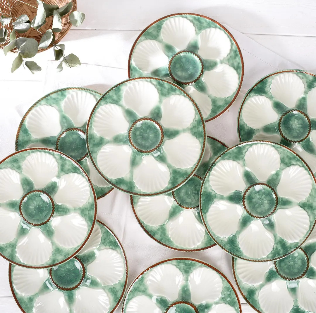 Authentic LONGCHAMP Green Oyster Plate - Vintage French Ceramic - Wall or Display Decor | Etsy (US)