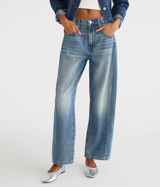 Mid-Rise Barrel Leg Jean | Aeropostale