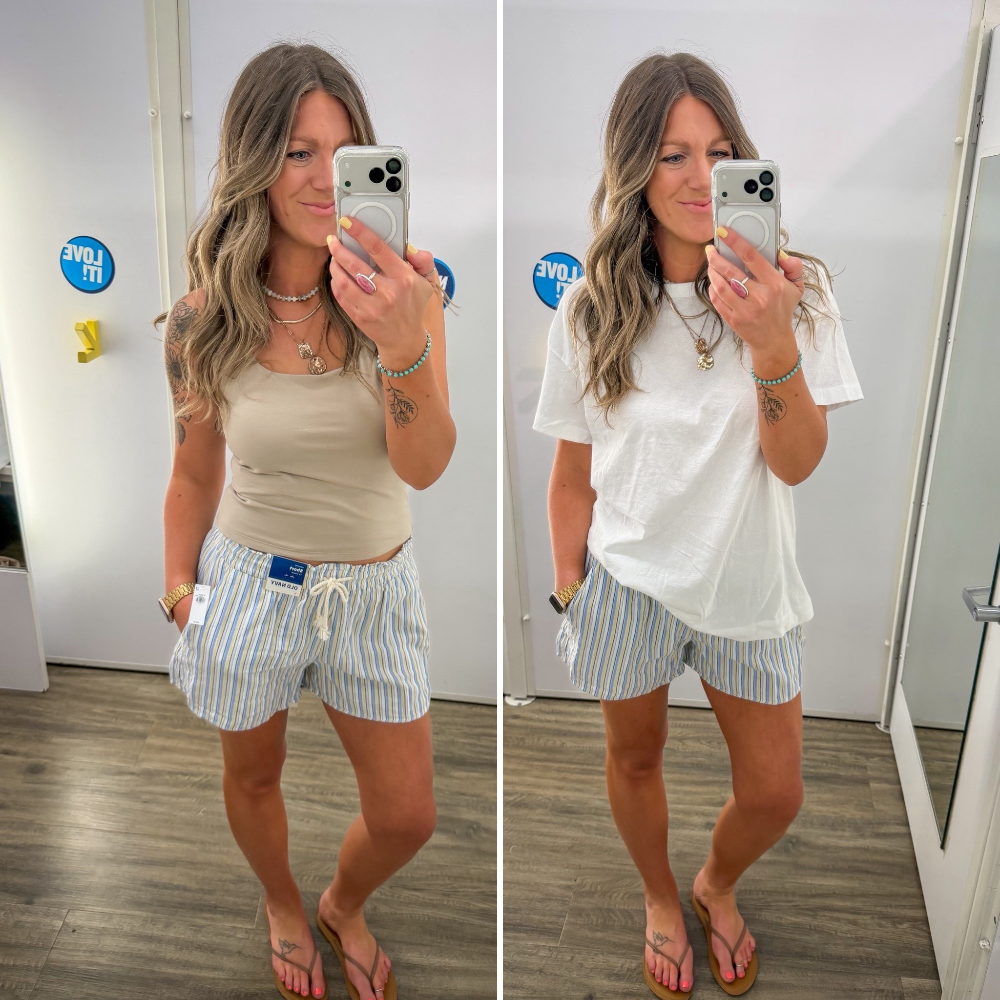 These shorts are finally online and on sale!!! Wearing a large in everything 

#LTKTall #LTKOver40