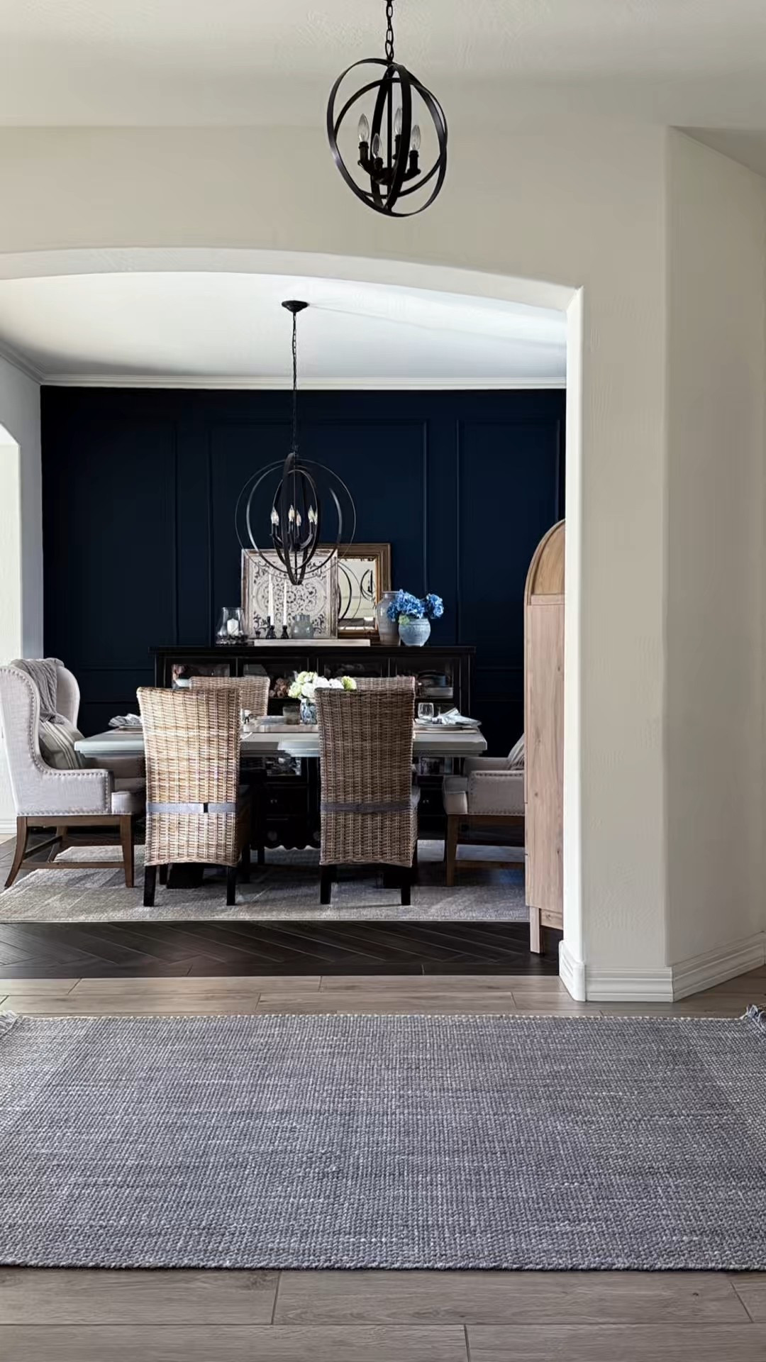 Pottery Barn 
Indoor/Outdoor Rug 
Kian Outdoor Rug in Chambray
Size: 5x8

#LTKSeasonal #LTKHome #LTKWedding