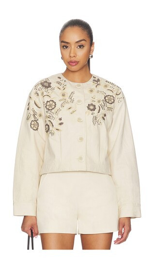 Veronica Beard Emeren Jacket in Ivory. - size S | Revolve Clothing (Global)