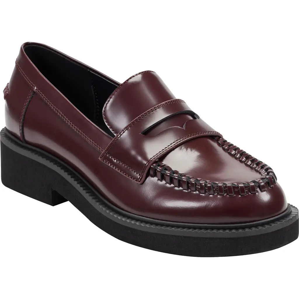 Marc Fisher LTD Dagman Penny Loafer in Dark Red at Nordstrom Rack, Size 8.5 | Nordstrom Rack