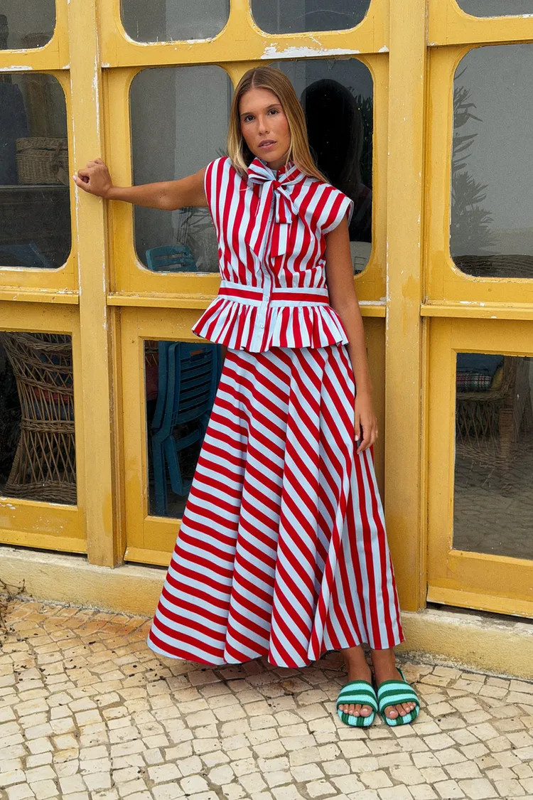 STRIPED BOW SHIRT | Zara US