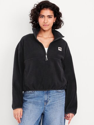 Oversized Performance Microfleece Cropped Half Zip | Old Navy (US)