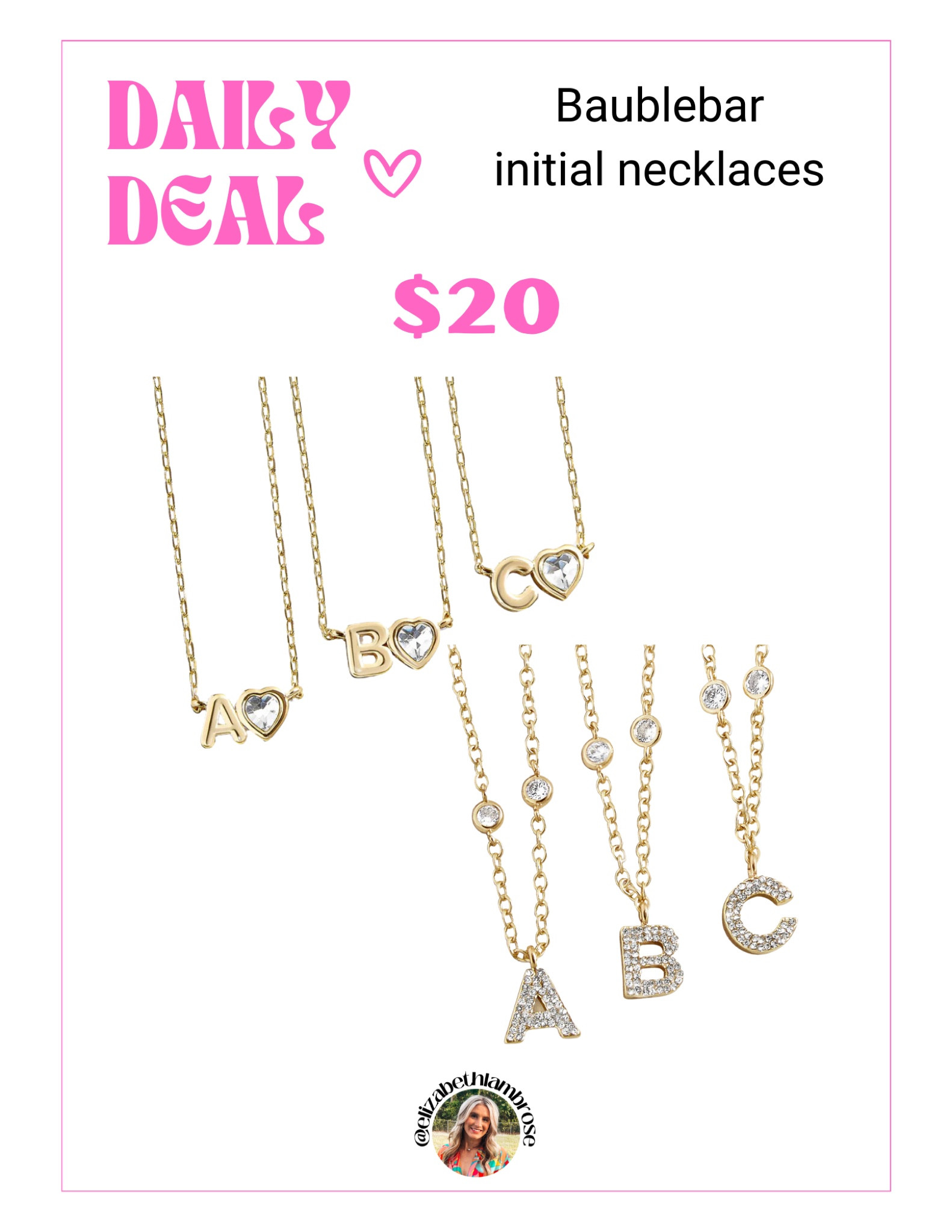 baublebar initial necklaces! 
so cute and simple!! 

#necklace #initial #gold #silver #sale

#LTKU #LTKGiftGuide #LTKHoliday