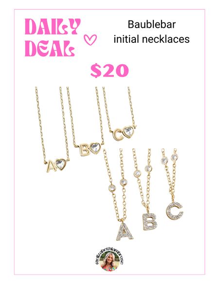 baublebar initial necklaces! 
so cute and simple!! 

#necklace #initial #gold #silver #sale

#LTKU #LTKGiftGuide #LTKHoliday