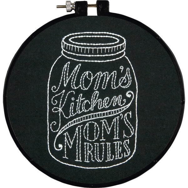 Stitch Wits Mom's Kitchen Mini Stamped Embroidery Kit-6" Round | Bed Bath & Beyond