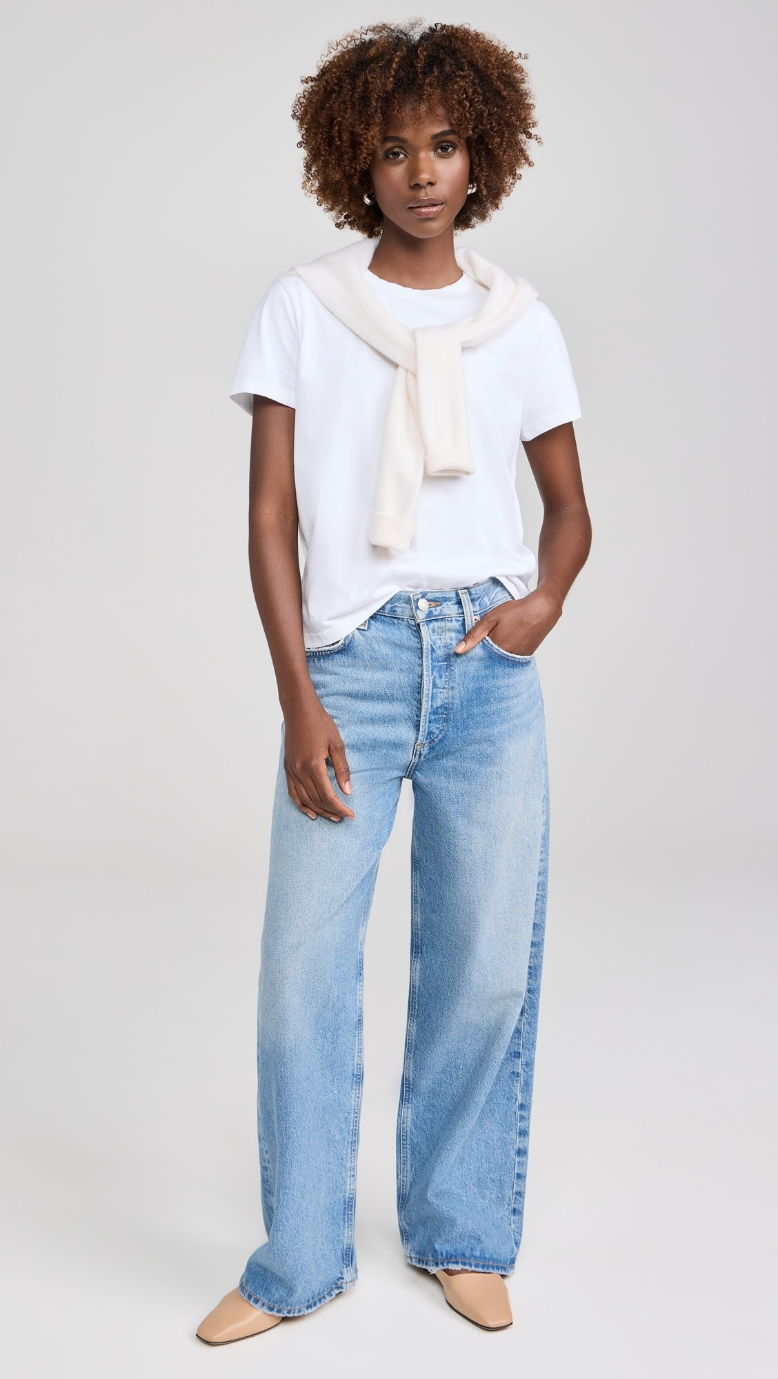 The Perfect Crewneck Tee in Allday Jersey | Shopbop