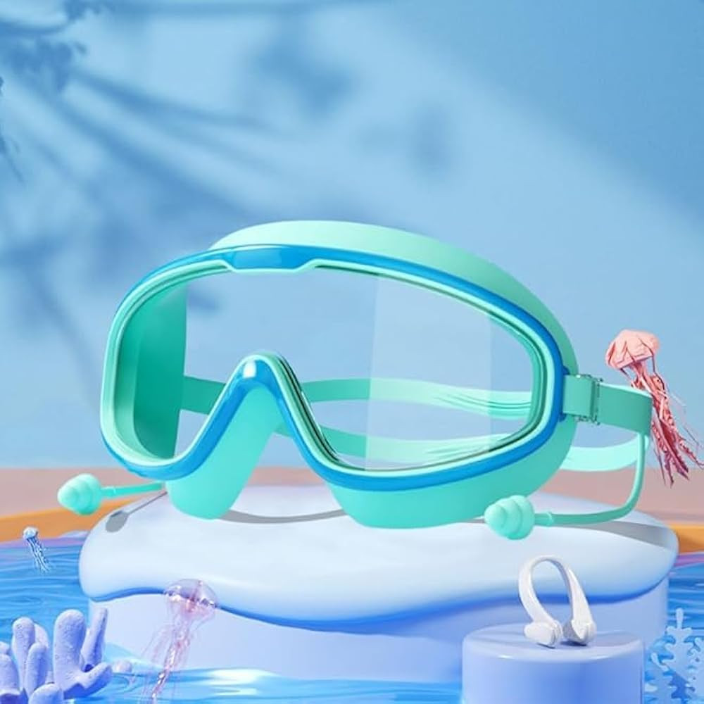 HD Children's Large Frame Waterproof and Anti-fog Swimming Goggles, Kids Goggles for Swimming 6-1... | Amazon (US)