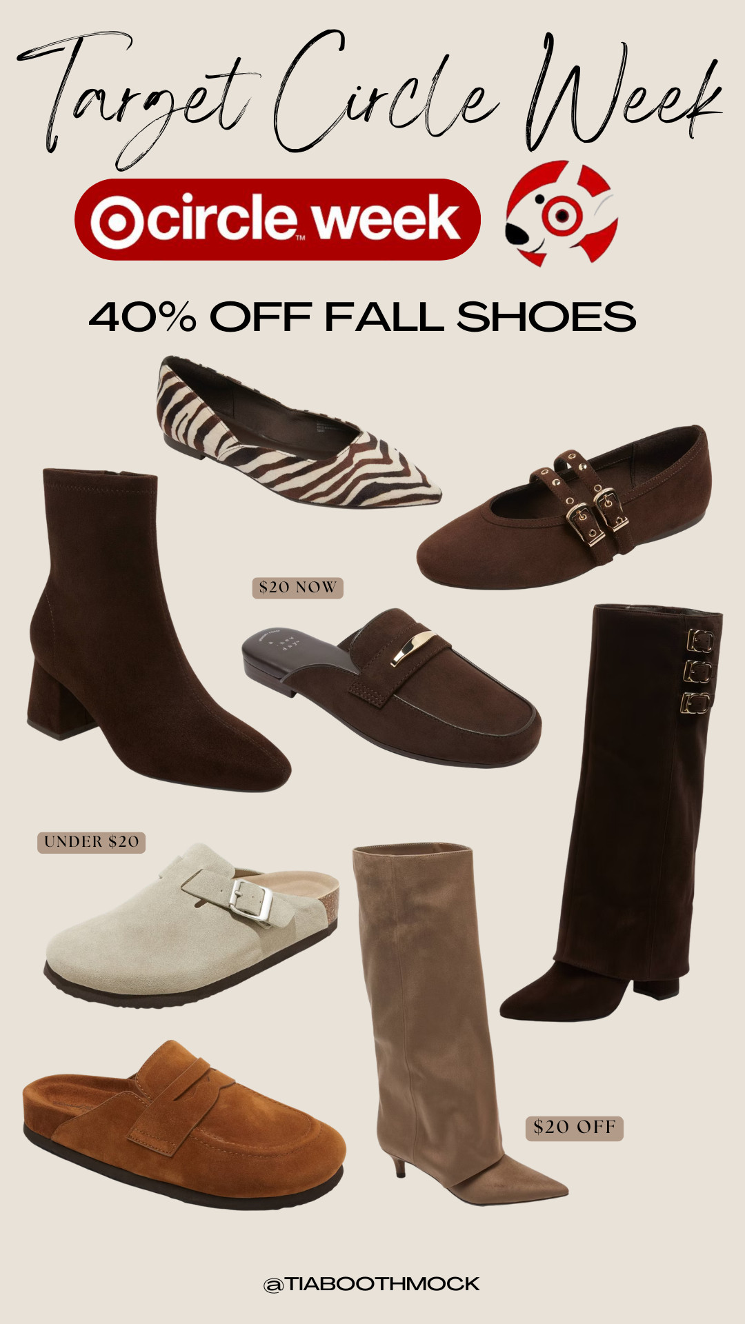 The fall shoes at Target are too good right now! Several under $20 with the Target red card 👏🏻