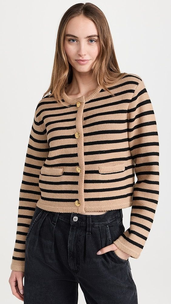 English Factory Knit Striped Sweater Cardigan | Shopbop | Shopbop