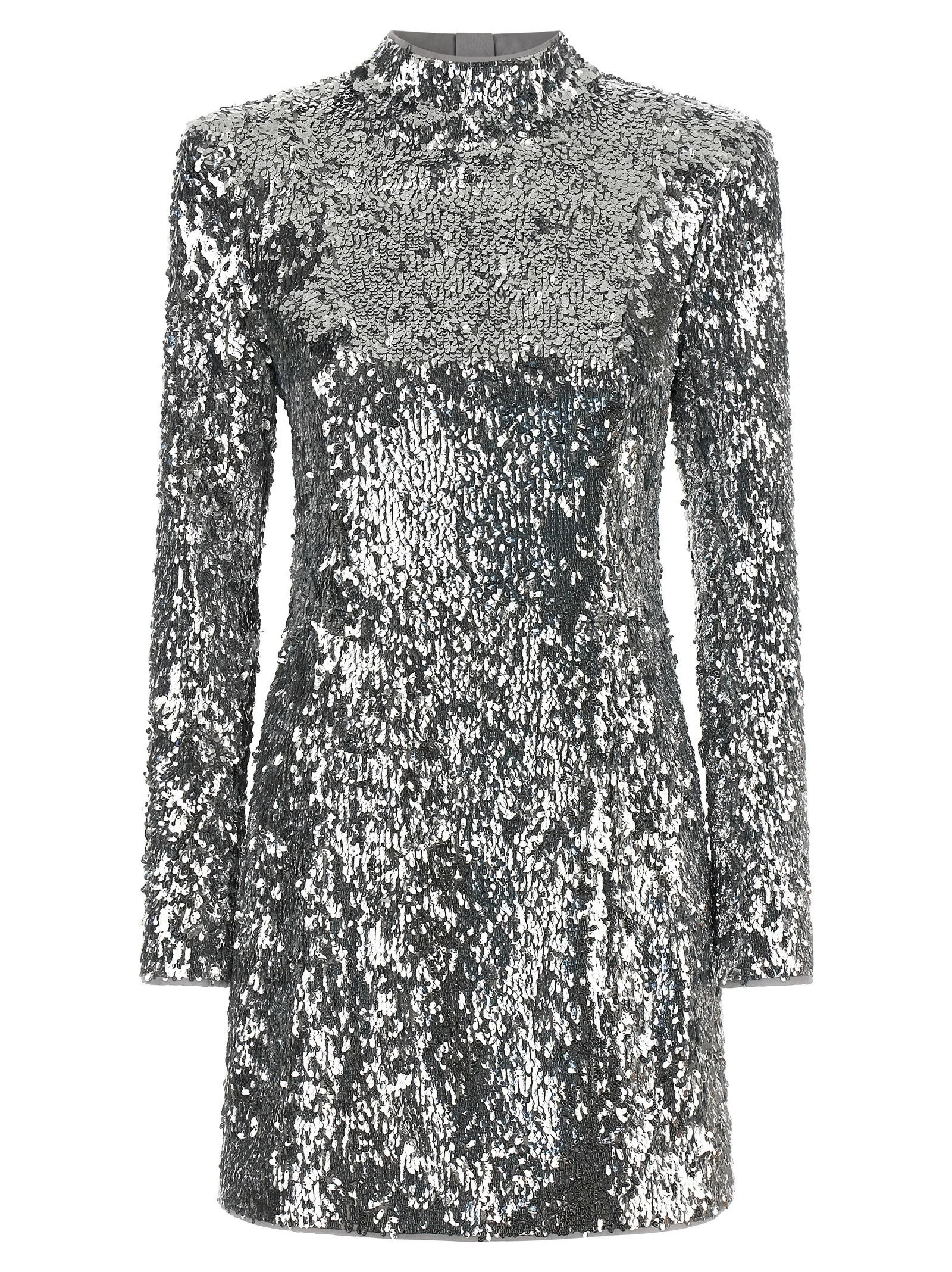 Balmain Silver Sequin Dress — Silver | Italist Inc.