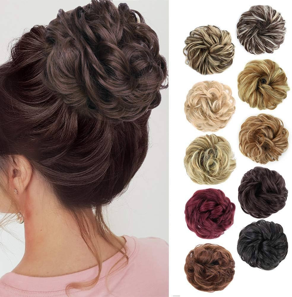 MORICA 1PCS Messy Hair Bun Hair Scrunchies Extension Curly Wavy Messy Synthetic Chignon for Women... | Amazon (US)