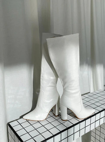 Stamper Boots White | Princess Polly US