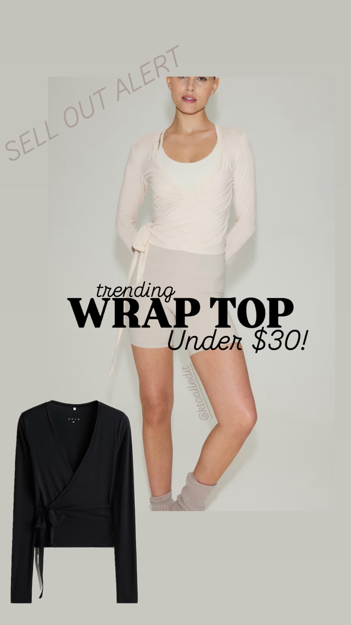 Wrap tops are super trendy right now! Throw them over your pilates fit, or wear it over your athletic dress for a change up to run errands! WILL SELL OUT! 

#LTKmomlife #LTKmorningroutine #LTKMothersDay