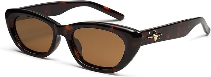 SOJOS Trendy Polarized Narrow Cat Eye Sunglasses for Women Retro Cute Womens Shades SJ2284 | Amazon (US)