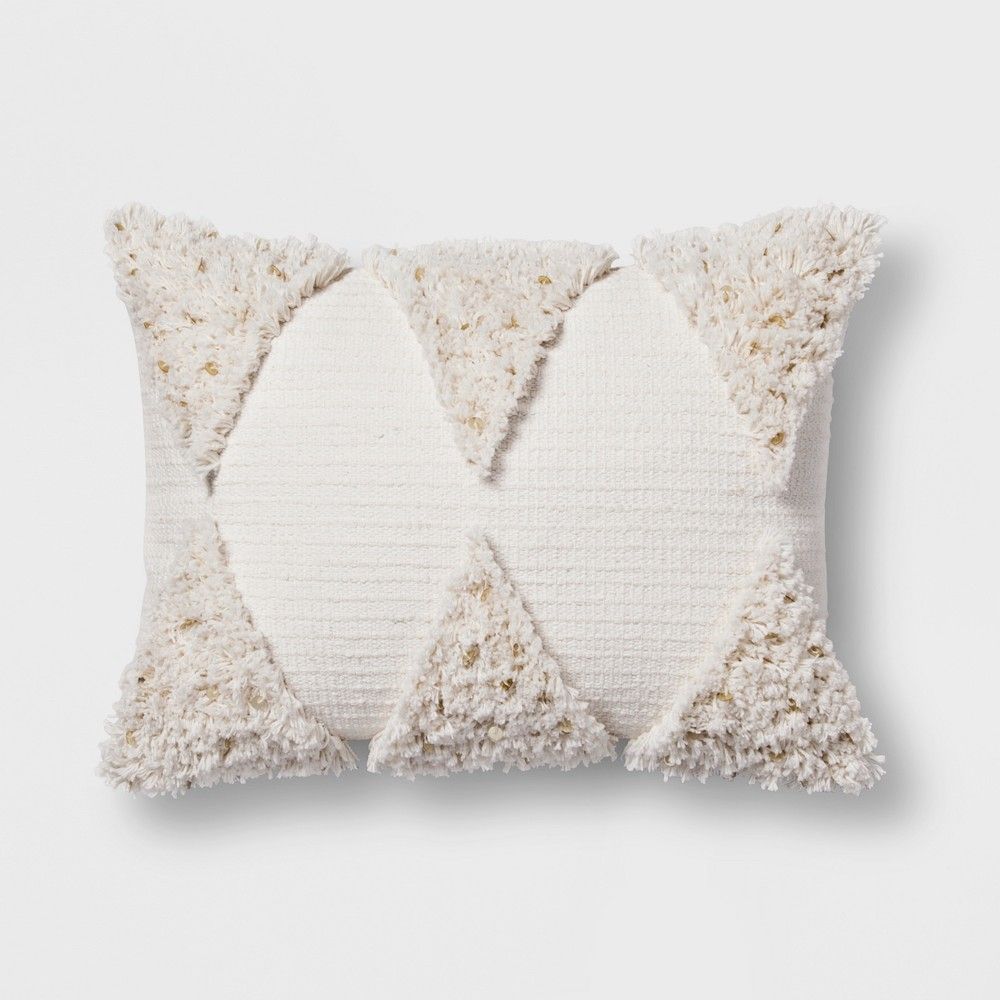 Cream Fringe Lumbar Pillow - Opalhouse , Beige | Target