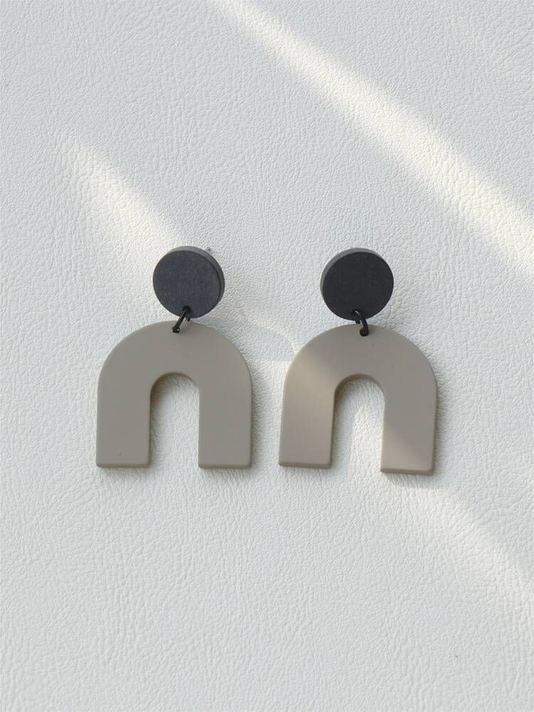 Acrylic U-shaped Drop Earrings | SHEIN