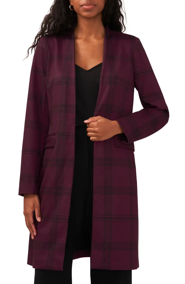 Windowpane Plaid Topper Coat | Nordstrom