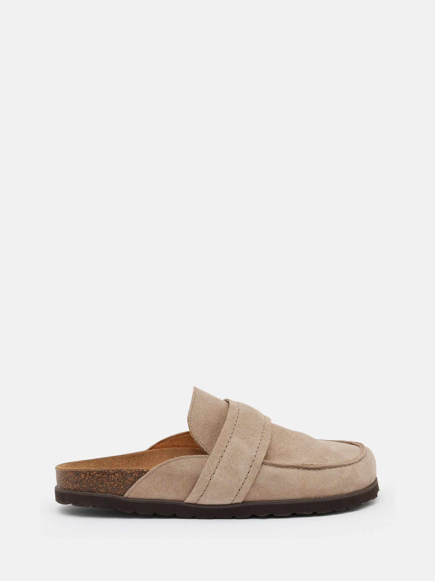 Hush Hush Nude Pia Padded Suede Mules | Next US