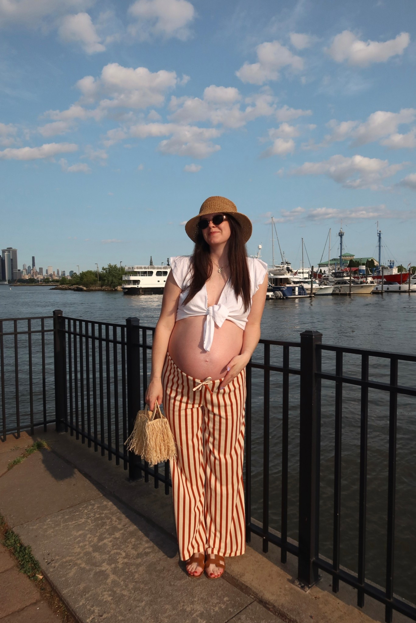 drawstring pants are a lifesaver in the third trimester! 

#LTKBump #LTKSummerEdit