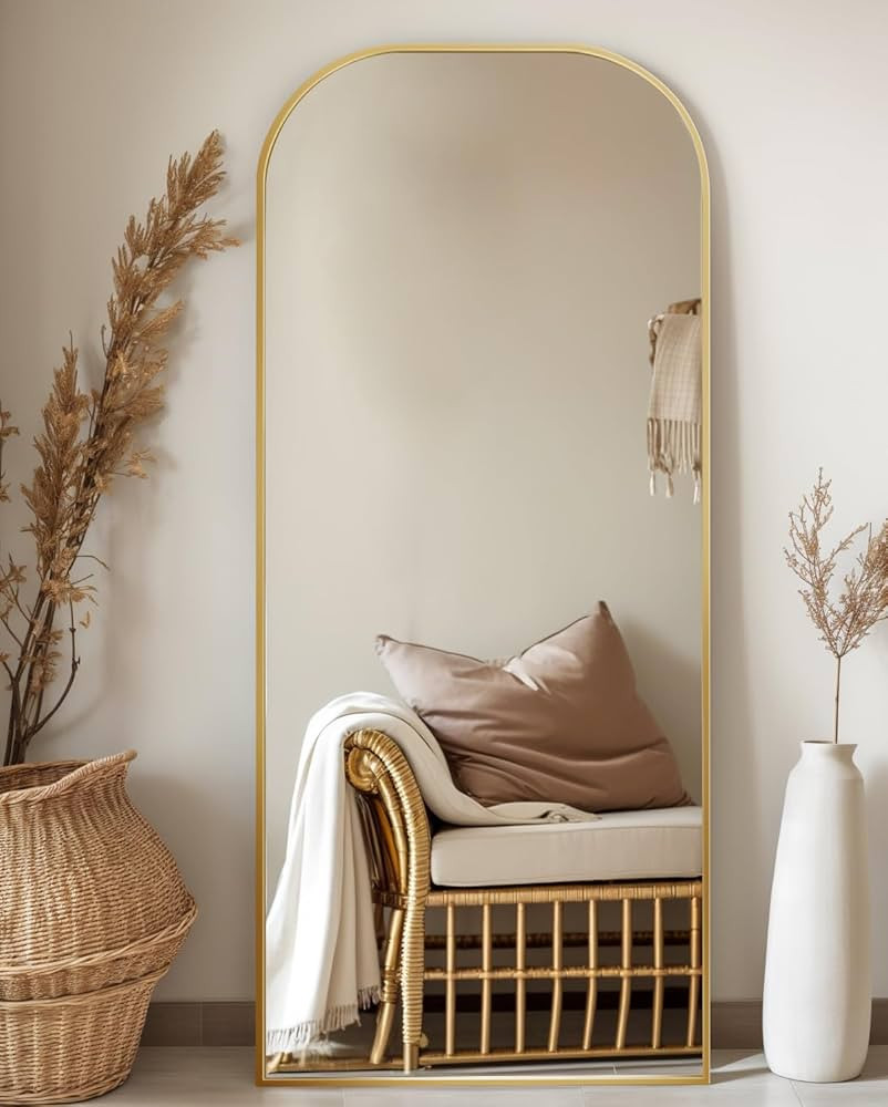 Antok Full Length Mirror, 71"x28" Oversized Floor Mirror Freestanding, Arched Floor Standing Larg... | Amazon (US)