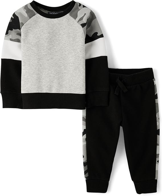The Children's Place baby-boys And Toddler Sweatshirt and Sweatpant 2 Piece Outfit | Amazon (US)