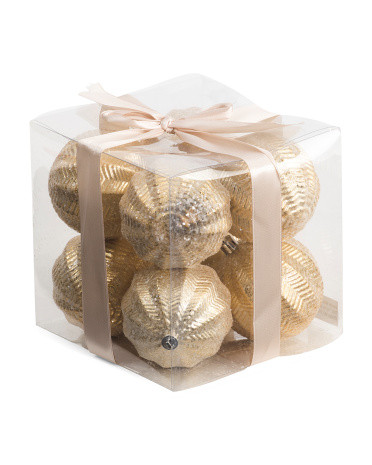 8pc 3in Ribbed Ornaments | TJ Maxx
