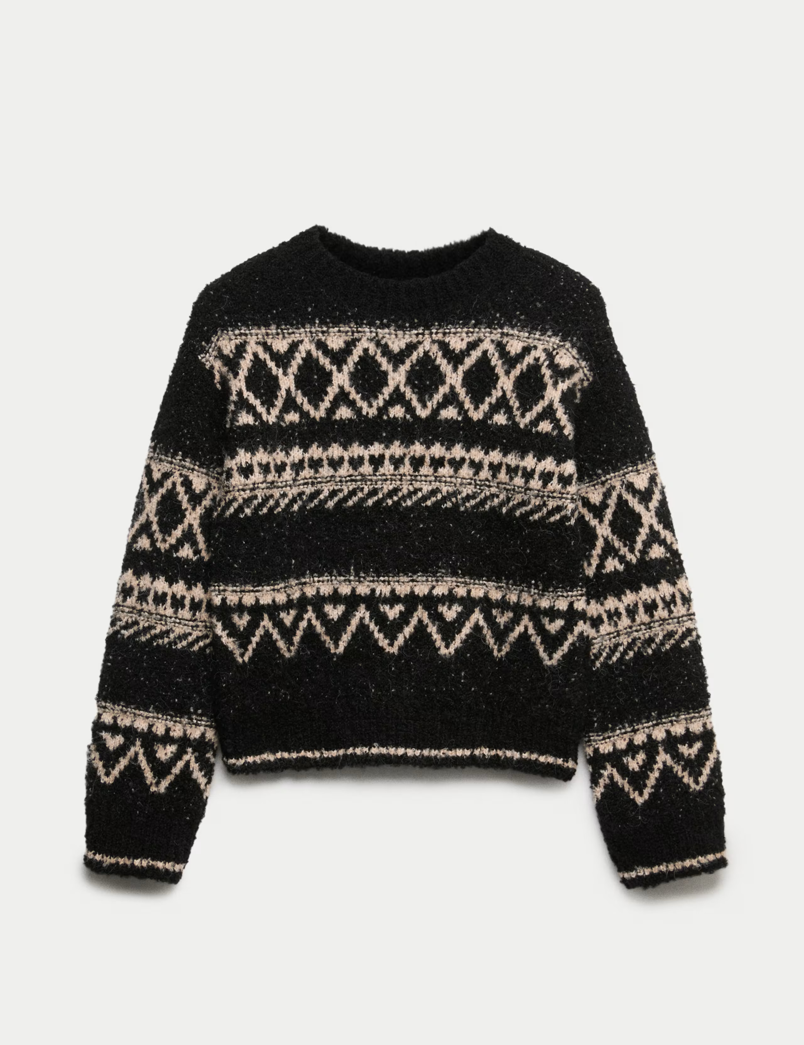 Bouclé Fair Isle Crew Neck Jumper | Marks & Spencer (UK)