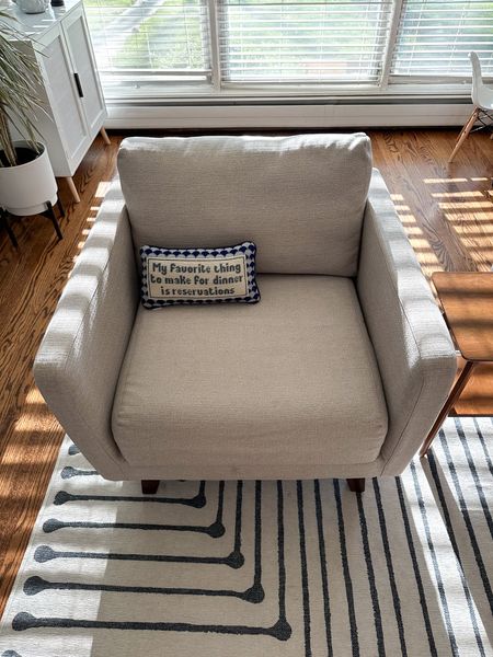 Neutral Mid century modern Living Room
chair | furniture | Ruggable rug 

#LTKSaleAlert #LTKHome #LTKFindsUnder100