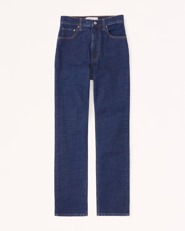 Women's Ultra High Rise Ankle Straight Jean | Women's Bottoms | Abercrombie.com | Abercrombie & Fitch (US)