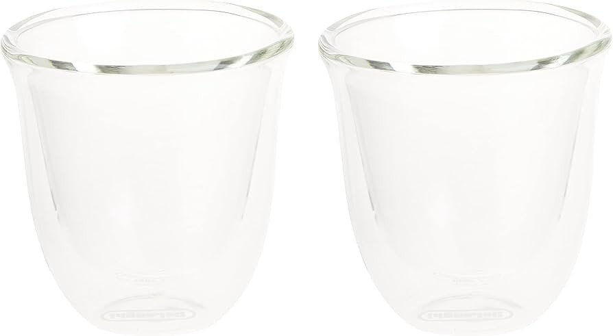 De'Longhi DeLonghi Double Walled Thermo Espresso Glasses, Set of 2, Regular, Clear, 90 milliliter... | Amazon (US)