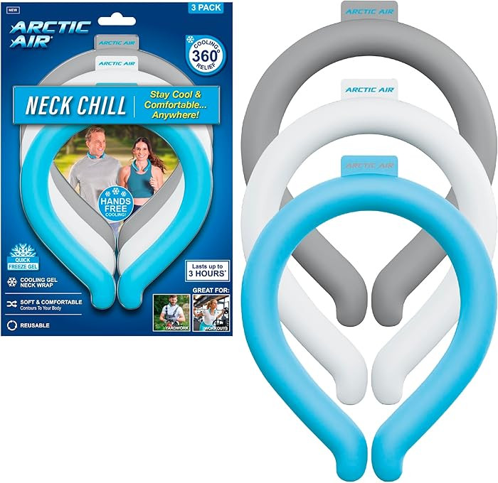 Arctic Air Neck Chill, Neck Cooling Tube, Hands Free Cooling, Quick Freeze Gel, Wearable Body Coo... | Amazon (US)