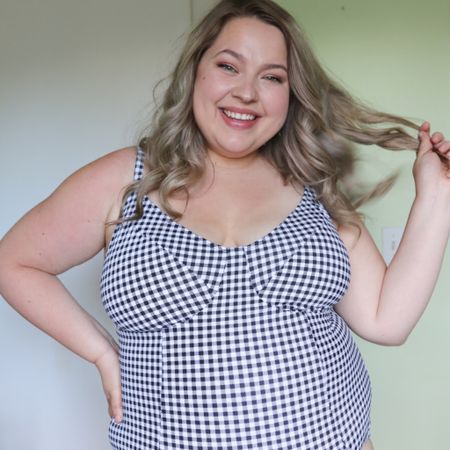 #WalmartPartner Gingham plaid is forever timeless and chic.  I really adore this one piece from @walmartfashion!  Be sure to watch my YouTube video to see the entire try on from Walmart!! #walmartfashion @walmart 

#LTKunder50 #LTKswim #LTKcurves